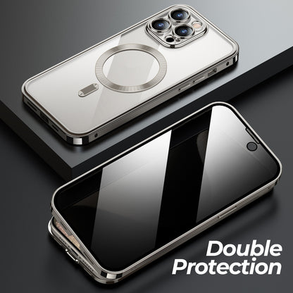 Anti-Privacy Metal Buckle Magnetic Support Wireless Charging Double-Sided Lens Full Cover Phone Case Protective Cover Mobile Phone Cover & Protectors electronics iPhone mobile mobile cover mobile protector privacy protector privacy screen