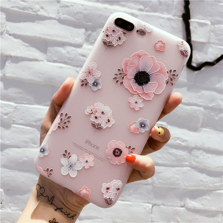 Painted embossed phone case Clover Mobile Phone Cover & Protectors electronics floral mobile hone cover mobile phone case protection safety samsung unique