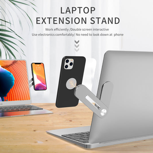 Metal notebook mobile phone foldable expansion magnetic stand for Apple tablet computer lazy combo Mobile Device Accessories electronics expansion foldable laptop holder magnetic mobile holder phone stand smart holder