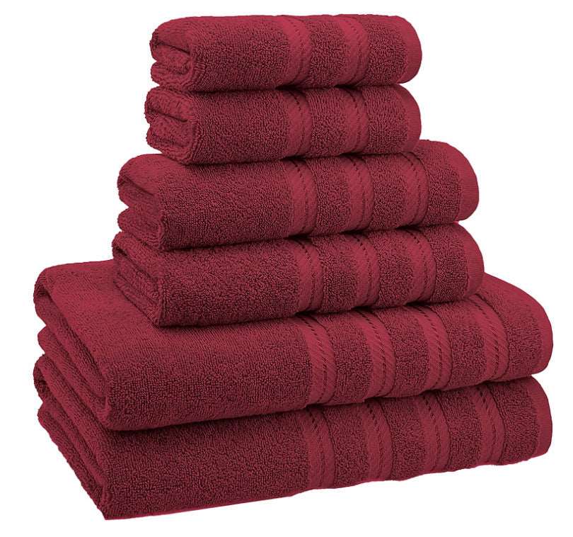 Absorbent Long Staple Cotton Towel Bath Towel Set Wine red 3times Towels bath towel Bedding and towels best drying bath towel cotton towels Home towels