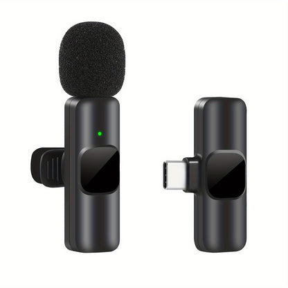 Wireless Lavalier Lapel Microphone For IPhone IPad Professional Wireless Clip Mic - Cordless Omnidirectional Condenser Recording Mic For Interview Video Podcast Vlog YouTube Type C Microphones audio audio devices blogging bluetooth cable micro phone computer accessories electronics gaming gaming microphone microphones online meeting