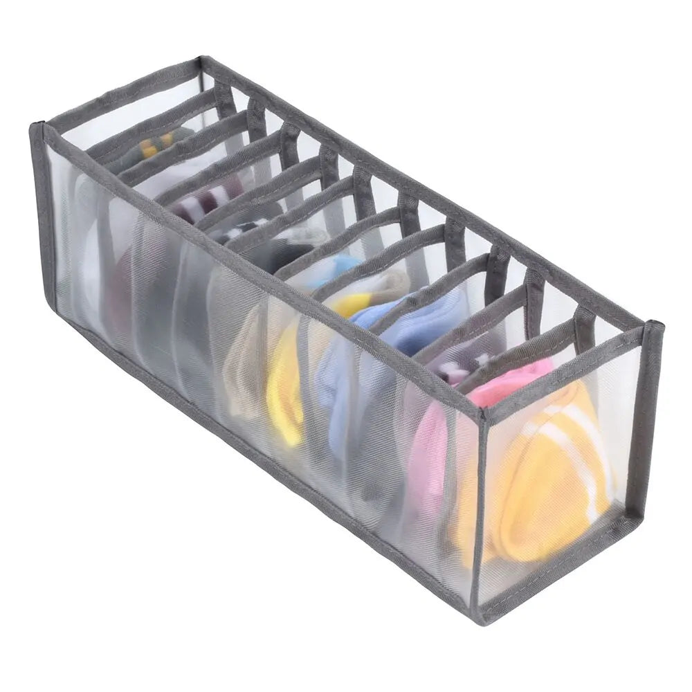 7-Grid Foldable Drawer Organizer for Dorm Closet Drawer organisers 7-Grid Foldable Drawer Organizer for Dorm Closet drawer organiser home organizer Organizers racks