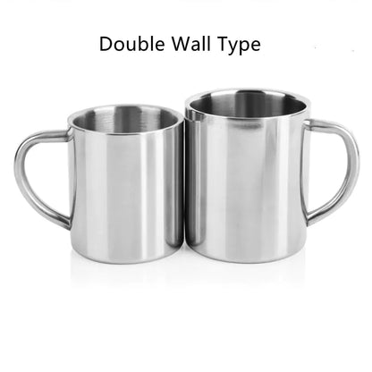 Double Wall Stainless Steel Coffee Mug Mugs & Cups coffee cup coffee mug Coffee Mugs dinning dinning table home Mug Stainless Steel tea and coffee cups