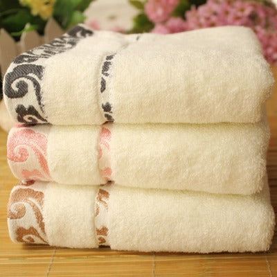 High quality pure cotton crepe-free jacquard Xiangyun thickening face towel Towels bath towel Bedding and towels best drying bath towel cotton towels Home towels