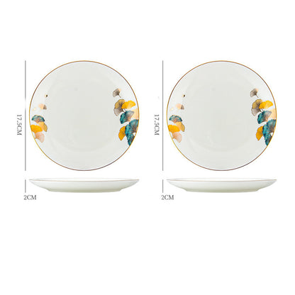 Dinner Plates Ceramic Steak Plate Web Porcelain 7in moonlight 2PCS Dinner Sets bowls ceramic plates dinner set dinning table home plates