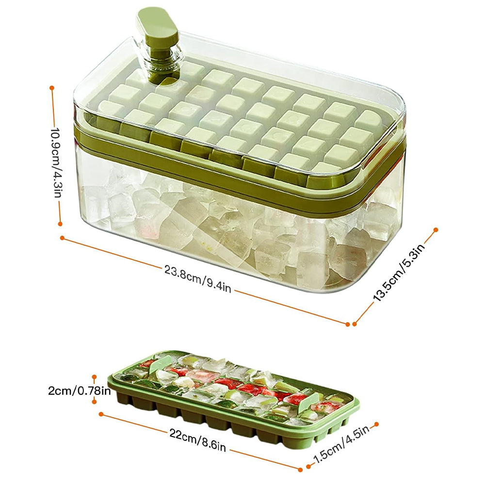 2 Layers One-Button Easy Release 64 pcs Ice Cube Tray Ice Cube Trays easy release fridge fridge box Home Appliances ice cube tray kitchen push button