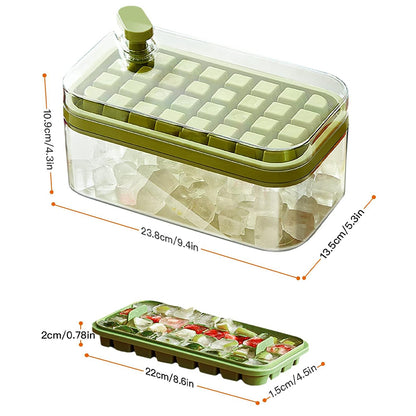 2 Layers One-Button Easy Release 64 pcs Ice Cube Tray Ice Cube Trays easy release fridge fridge box Home Appliances ice cube tray kitchen push button