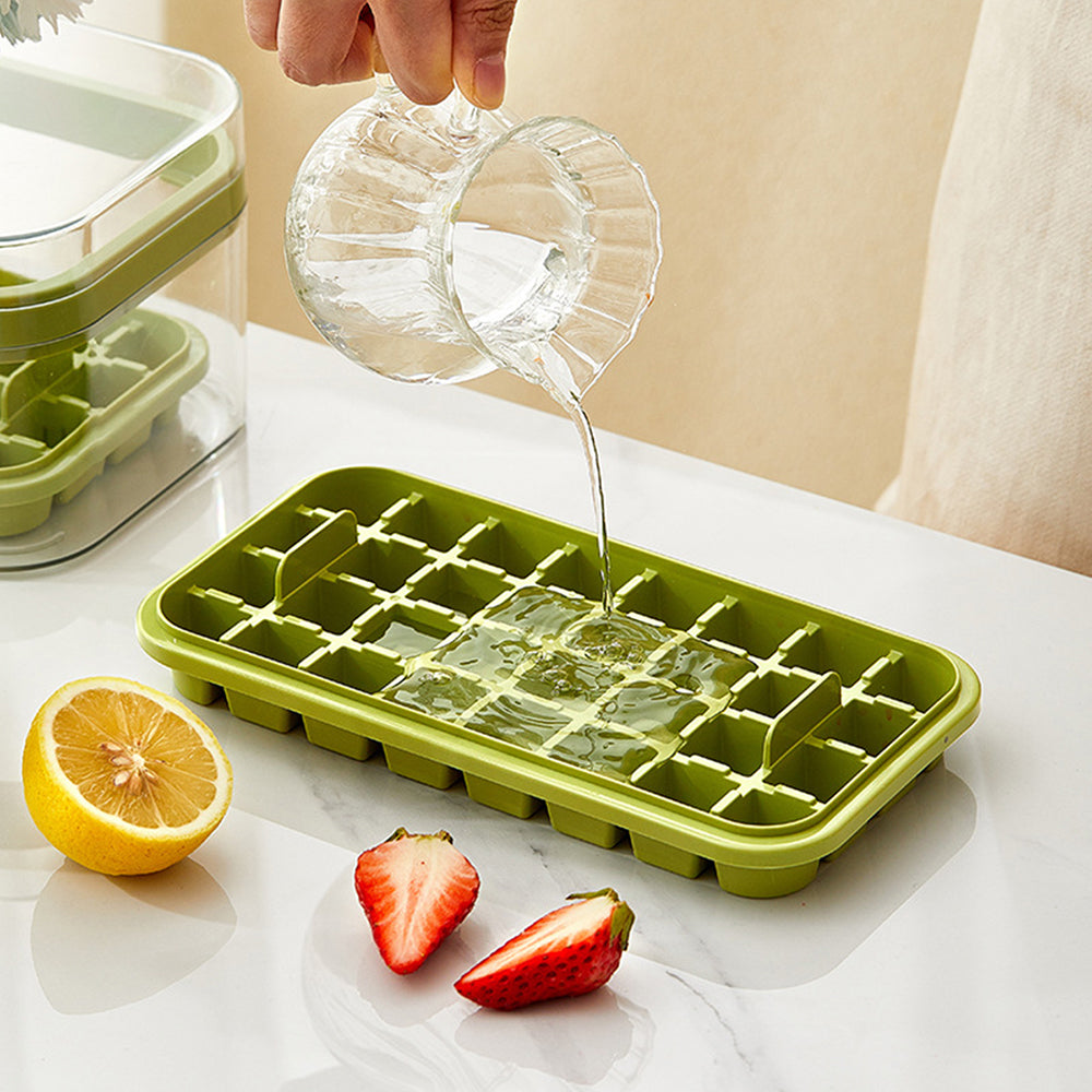 2 Layers One-Button Easy Release 64 pcs Ice Cube Tray Ice Cube Trays easy release fridge fridge box Home Appliances ice cube tray kitchen push button