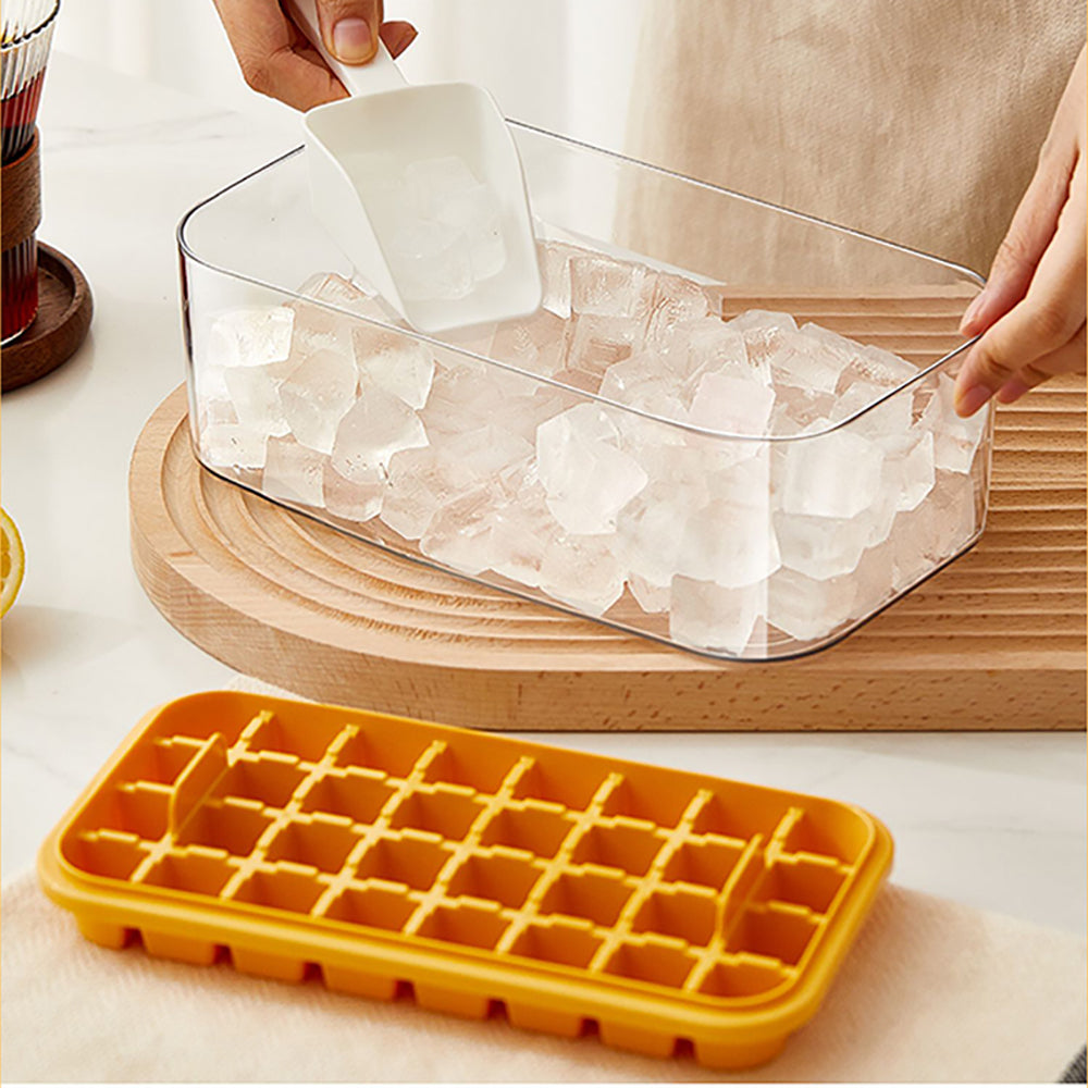 2 Layers One-Button Easy Release 64 pcs Ice Cube Tray Ice Cube Trays easy release fridge fridge box Home Appliances ice cube tray kitchen push button