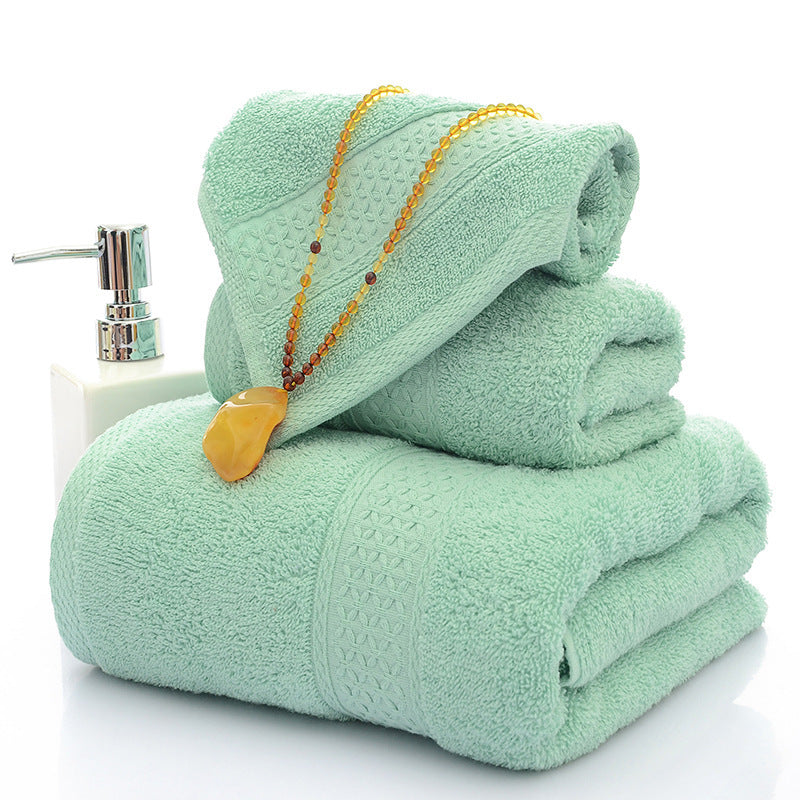 Bath Towel Long Staple Cotton Padded Towel Towel Square Plain Color Olive green Towels bath towel Bedding and towels best drying bath towel cotton towels Home towels