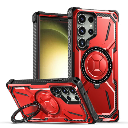 Phone Case Ring Magnetic Drop-resistant Protective Cover Red Mobile Phone Cover & Protectors armour electronics mobile phone case mobile phone cover protection samsung stand