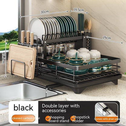 Kitchen Storage Rack Dish Storage Household Storages & Racks kitchen metallic organizer plate sink storage tidy