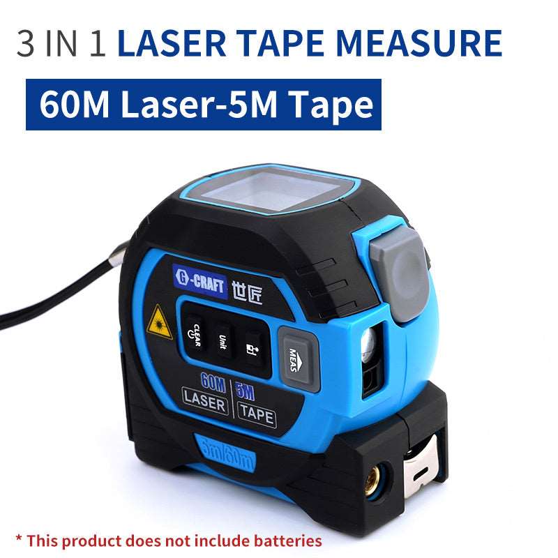 3 In 1 Laser Tape Measure Rangefinder 5m Tape Ruler Infrared High-precision Intelligent Electronic Ruler Building Distance Meter Home Tools home laser tool measuring tools tools