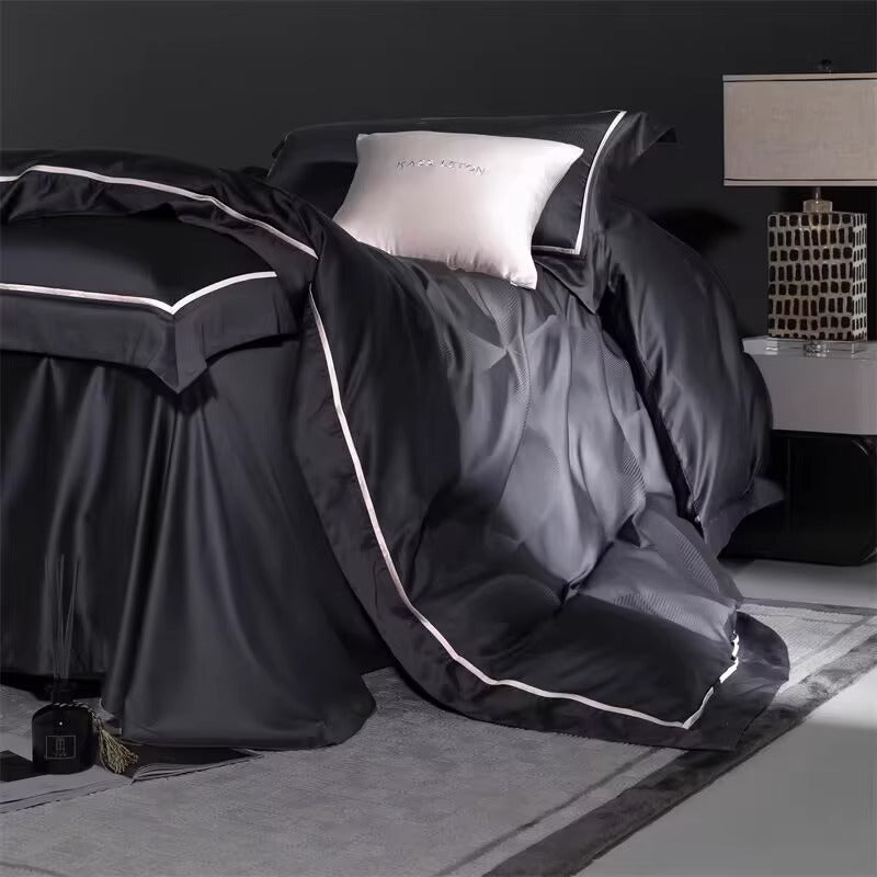 160S Horse Cotton Jacquard Four Piece Set Cotton Bed Sheet And Duvet Cover Bed Sheets bed sheet bed sheet set duvet cover home living room