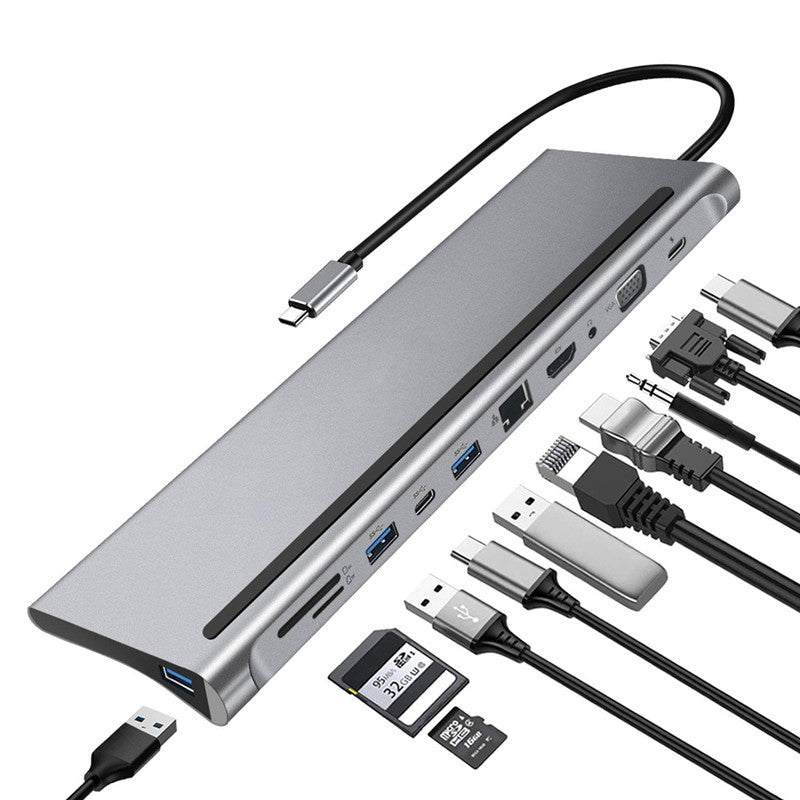 11 in 1 Type-C Multifunctional Docking Station Hub | 5Gbps Data Transfer | Ideal for Gifts and Promotions Docks & Hubs 11 in 1 dell docking station docks ethernet hp hubs laptop docking station lenovo multi port usb c type usb c typehdmi VGA {{ product_collections }} {{ product_description }}