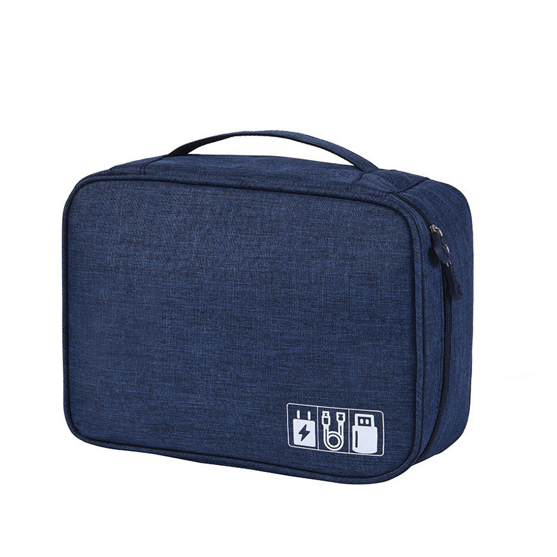 Digital Bag Mobile Phone Data Cable Storage Bag Navy Blue Storages & Racks cable box cable pouch electronics electronics accessories electronics box organizer storage travel bag