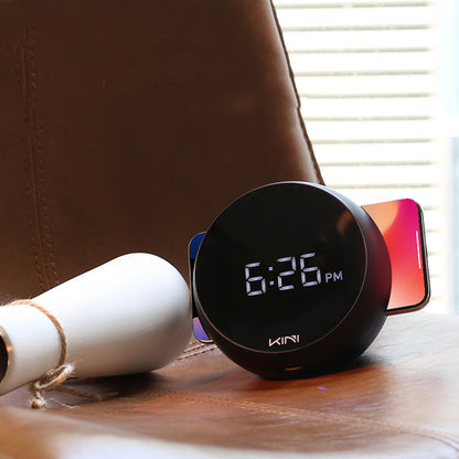 K5 Wireless Clock Charger | Fast Wireless Charging | Multifunctional Alarm Clock Wireless Chargers 2025 charger clock design digital New arrival table clock wireless charger {{ product_collections }} {{ product_description }}