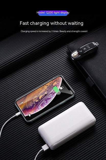 Power Bank Light Display Screen Display Vest Coat Ultra-thin Portable Power Source Power Banks C Type Dual electronics portable power bank USB