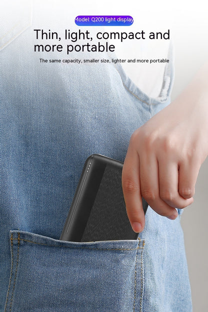 Power Bank Light Display Screen Display Vest Coat Ultra-thin Portable Power Source Power Banks C Type Dual electronics portable power bank USB