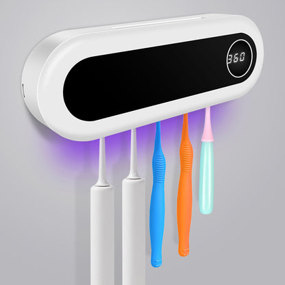 Wall Mounted Toothbrush Holder Smart Toothbrush UV Sterilizer Holder Toothpaste Dispenser Squeezer For Bathroom Accessories Toothbrush Holder Bathroom bathroom accessories bathroom items home sterilizer toothbrush