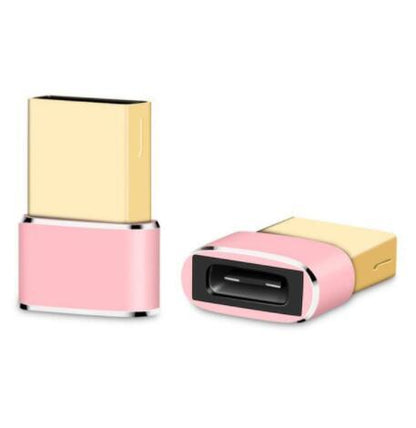 Aluminum Alloy USB To Type C OTG Adapter OTG Adapter Rose Gold Adapters & Converters adapter c type converter electronics electronics accessories USB