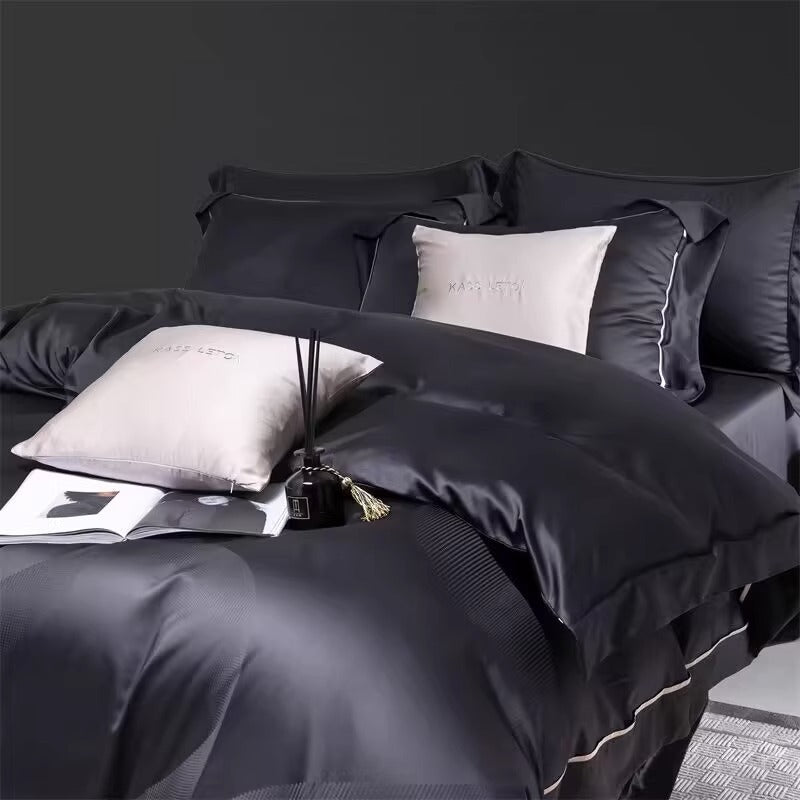 160S Horse Cotton Jacquard Four Piece Set Cotton Bed Sheet And Duvet Cover Bed Sheets bed sheet bed sheet set duvet cover home living room