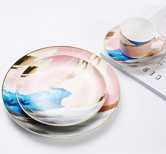 Watercolor Dessert Plates Dinner Sets dinner set dinning table home plates