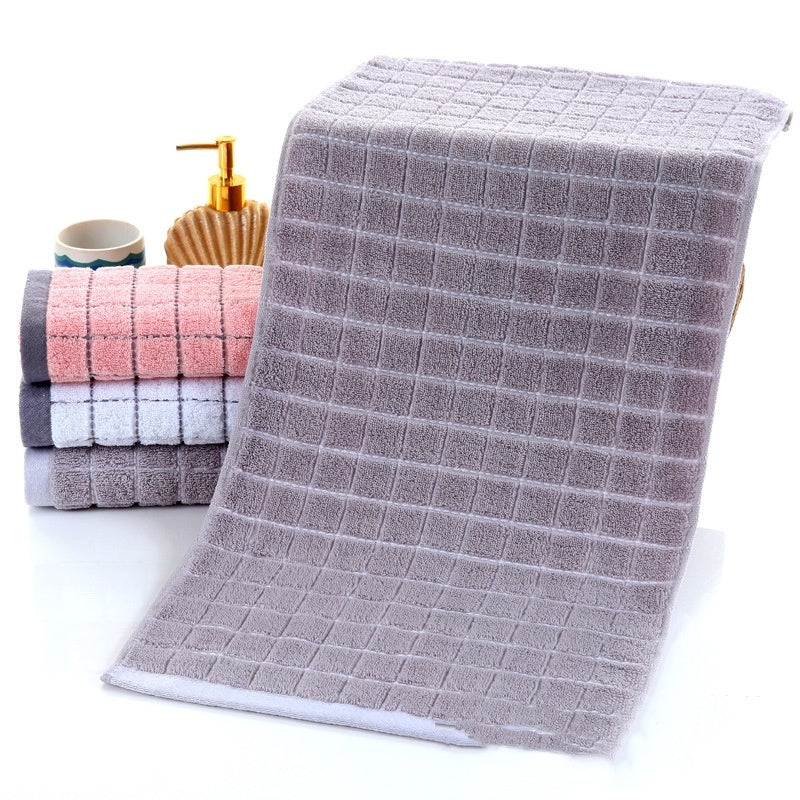 Jacquard checked towel Grey Towels bath towel beach towel home towel