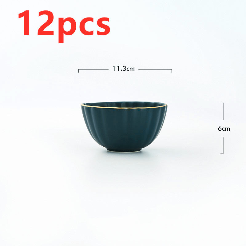 Phnom Penh Creative Ceramic Dinner Plate Set H 12pcs crokery bowl bowls dinner bowl dinner plates dinner set dinning dinning table home plate plates