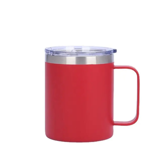 Insulated Double Wall Coffee Mug Red 360ML Mugs & Cups coffee cup coffee cup with lid coffee mug coffee mug with lid Coffee Mugs dinning dinning table home insulated coffee cup insulated coffee mug tea and coffee cups tea cup tea mug