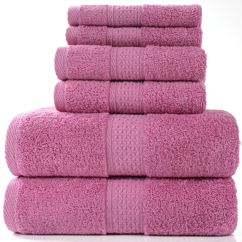 Home Simple Cotton Absorbent Towel Bath Towel 6-Piece Set Towels bath towel Bedding and towels home towel