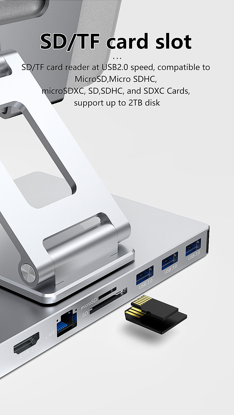 Flat Rotating Bracket Type-c Extension Converter, Docking station Docking Station accessories adapter converter docking station electronics ipad iPhone Laptop Laptops and Tablets mobile phone multi ports tablets