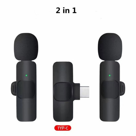 Professional Wireless Lavalier Lapel Microphone For IPhone, IPad - Cordless Omnidirectional Condenser Recording Mic For Interview Video Podcast Vlog YouTube TYP.C