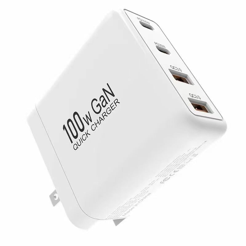 High-Performance 100W GaN Fast Charger - Dual Type-C & USB - Sleek White Design White American Standard GaN Chargers 100w best portable charger C type fast charger GaN chargers multi ports New arrival portable portable cahrger USB wall charger {{ product_collections }} {{ product_description }}