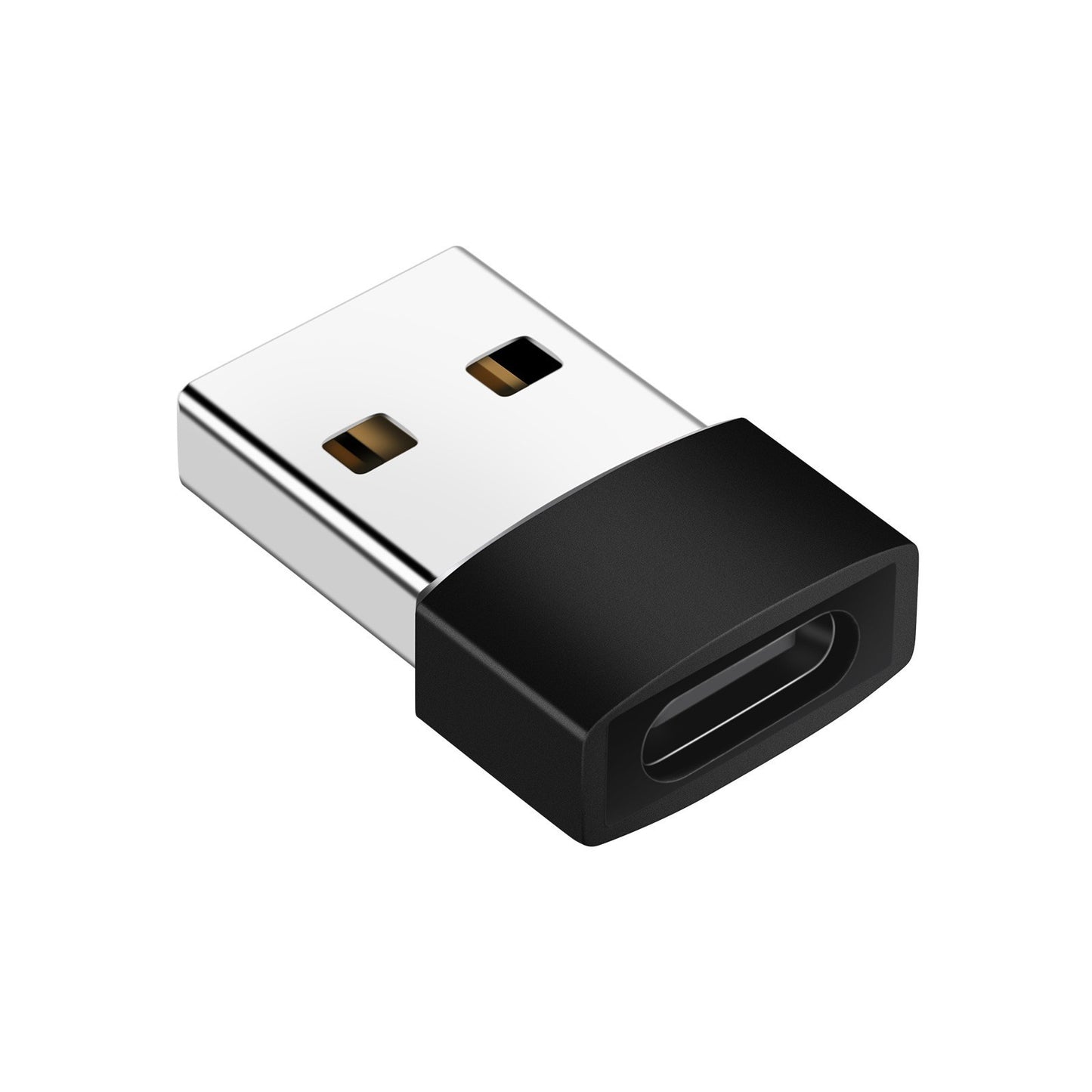 Usb To Type-c Adapter Type-c Female To Usb Male Computer Charger Otg Adapter Black Adapters & Converters adapter C type converter electronics electronics accessories USB