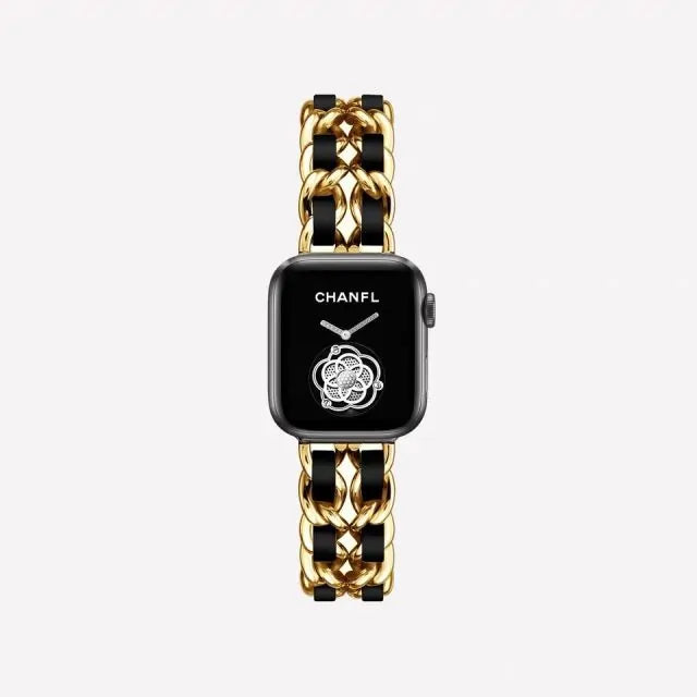 Upgrade Your Apple Watch with Our Stainless Steel Strap Bands Gold Black 42 MM or 44 MM Apple Watch Bands apple watch apple watch band apple watch strap new arrival stainless steel {{ product_collections }} {{ product_description }}