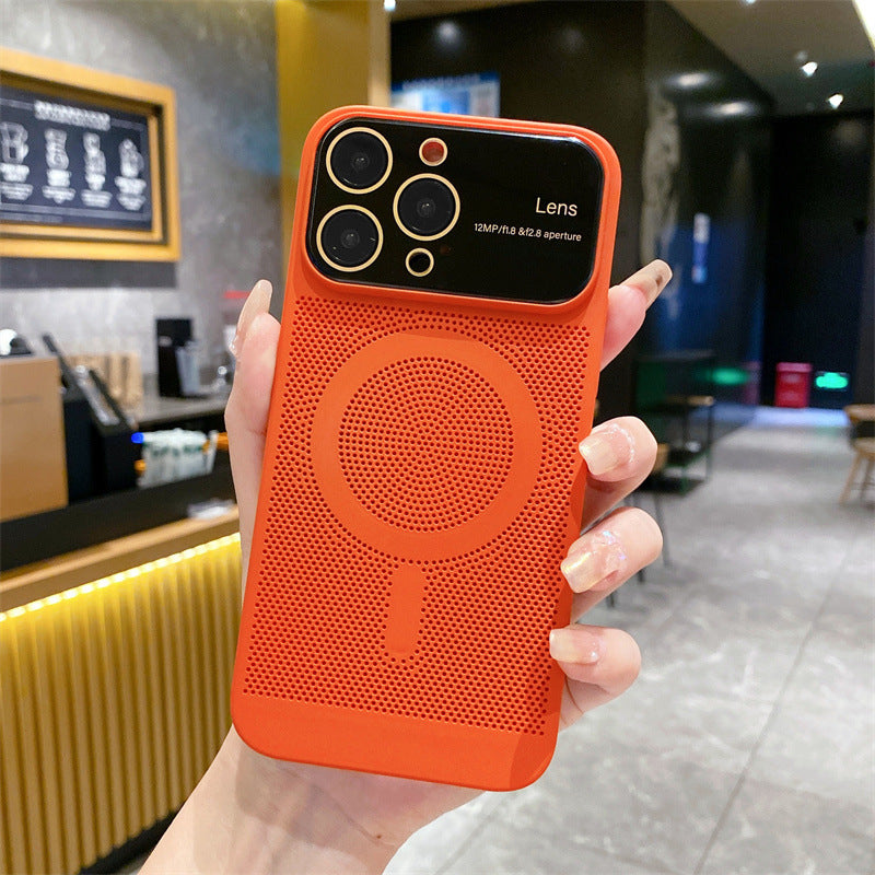 Fashion Phone Case | Magnetic Heat Dissipation | All-Inclusive Protection Coral Orange iPhone cases breathable camera protector fall protection heat dissipation iPhone lens protection lens protector lens protectors plastic {{ product_collections }} {{ product_description }}