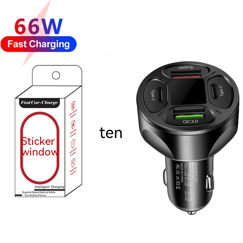 66W Multi-Port Car Charger – Digital Display, Dual USB & Type-C Black Plus Small Red Box Mobile chargers for cars Car Charger Digital Display Car Charger Fast Charging Car Charger Multi-Port Car Charger Super Fast Car Charger Universal Car Charger USB Type-C Car Charger {{ product_collections }} {{ product_description }}