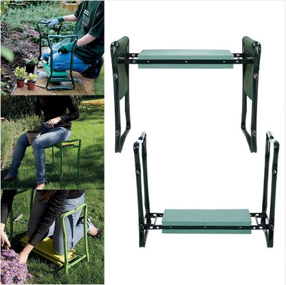 Foldable Outdoor Lawn Bench Chair With Tool Pouch Garden Rest Chairs & Tables garden garden table home lawn lawn table