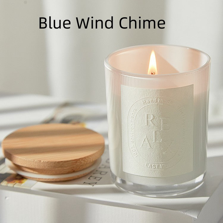 Aromatherapy Candle Essential Oil Osmanthus Blue Wind Chime Candles candles decor fragrance candle home