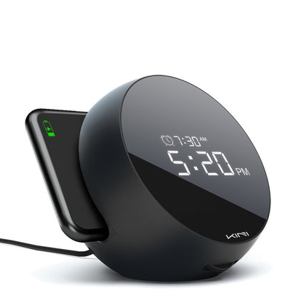 K5 Wireless Clock Charger | Fast Wireless Charging | Multifunctional Alarm Clock K5 Black Wireless Chargers 2025 charger clock design digital New arrival table clock wireless charger {{ product_collections }} {{ product_description }}