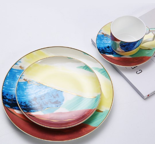 Watercolor Dessert Plates Dinner Sets dinner set dinning table home plates