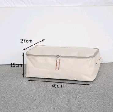 Thick canvas storage box clothes finishing storage bag with cover zipper quilt storage bag Small Storages & Racks blanket foldable home organizer quilt storage