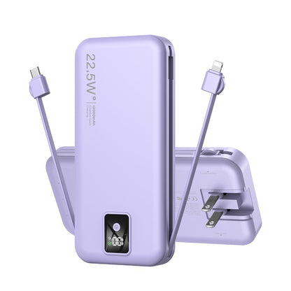 12000 mAh Portable Power Bank – Charge 5 Devices, Built-in Wall Plug and Cable, Universal Compatibility Purple Power banks easy to carry fast charging New arrival portable power bank slim and sleek USB wired {{ product_collections }} {{ product_description }}