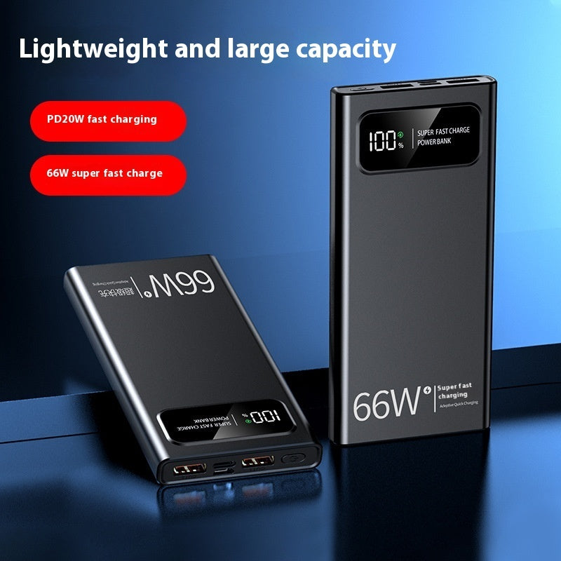 66 W Super Fast Charge Mobile Power Supply 20000 MA Large Capacity Power banks 10000 mAh 120W 20000 mAh 66W battery digital display fast charging high capacity power bank {{ product_collections }} {{ product_description }}