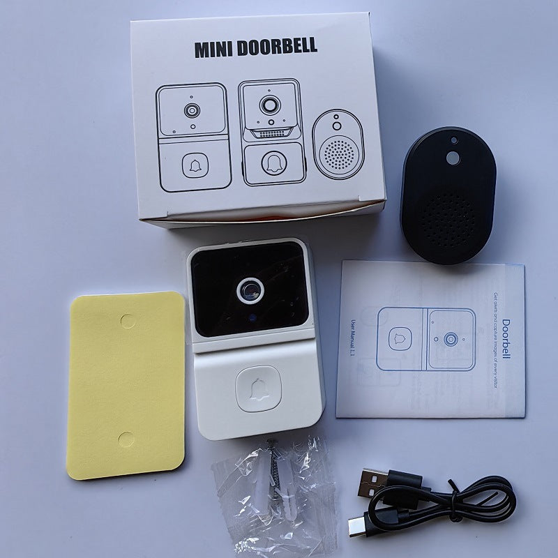 Intelligent Visual Doorbell Surveillance Camera Kementapp Version White Doorbells Doorbell doorbell with camera doorbell with mobile connected camera doorbell with wifi connected camera home home security Intercom security Security Camera