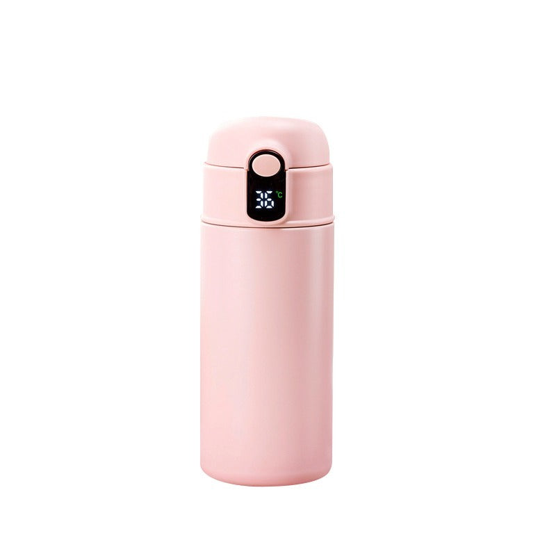 316 Stainless Steel Insulation Cup Large Capacity Children's Water Bottle With Straw Pink 420ml Tumblers, Bottles & Glass dinning table home insulated water bottle kitchen portable push button stainless steel water bottle