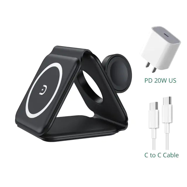 15W Magnetic Wireless Charger | Fast & Convenient | Advanced Technology Wireless Chargers 3 in 1 air pods apple apple watch charging dock charging pads charging station iphone magnetic wireless charger {{ product_collections }} {{ product_description }}