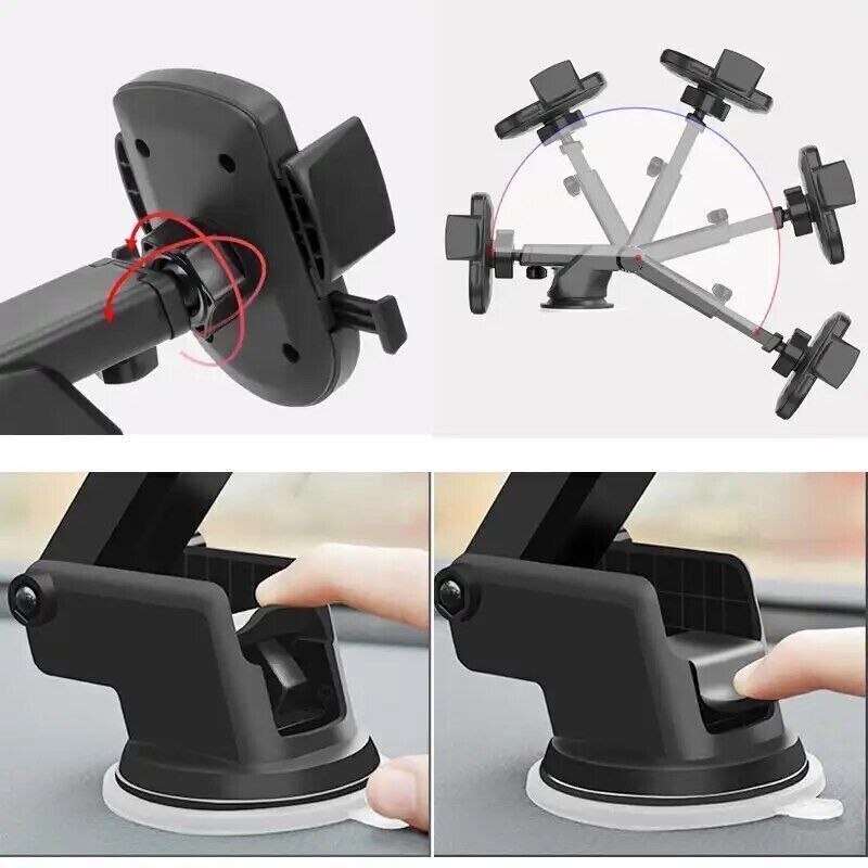 Universal 360° Car Phone Holder – Strong Suction, Rotating Mount for Dashboard & Windscreen Mobile phone holders 360 360° Rotation Phone Holder Car Phone Holder Dashboard Phone Mount Hands-Free Car Mount phone holder secure Strong Suction Cup Phone Holder UniversalMount {{ product_collections }} {{ product_description }}