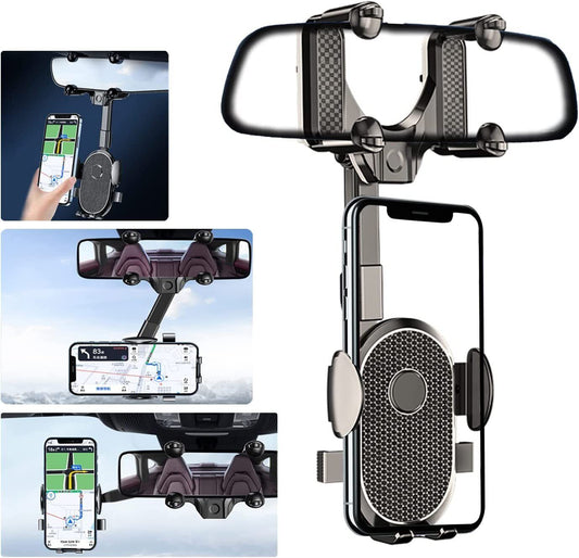 360° Rotatable and Retractable Car Phone Holder - Universal Rearview Mirror Mount for Hands-Free Navigation and Calls Black Mobile phone holders 360-degree phone holder Best car phone holder Car Phone Holder easy install phone holder phone holder for long journeys Rearview Mirror Phone Holder retractable car phone mount rotatable phone holder secure car phone mount Stylish car phone holder Universal Car Phone Holder universal phone holder {{ product_collections }} {{ product_description }}